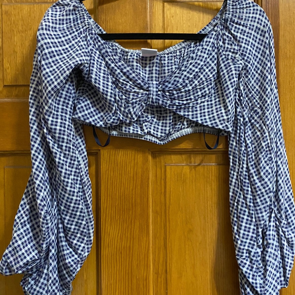 Cropped forever 21 plaid top